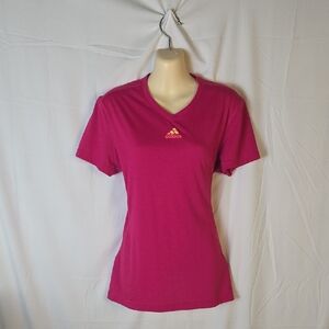 Adidas Pink Fitted Short Sleeve T-Shirt